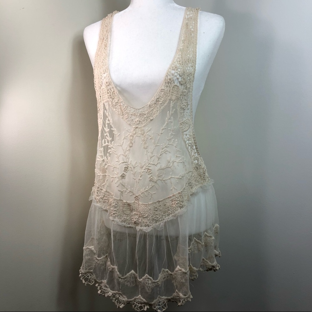 Cover Up  Sheer Embroidered Size S